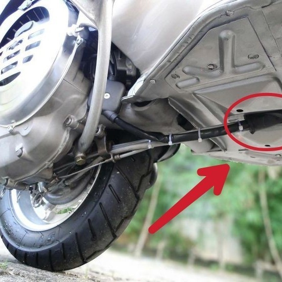 Karet dek kolong Karet jalut Kabel body Bawah Vespa PTS Original SIP