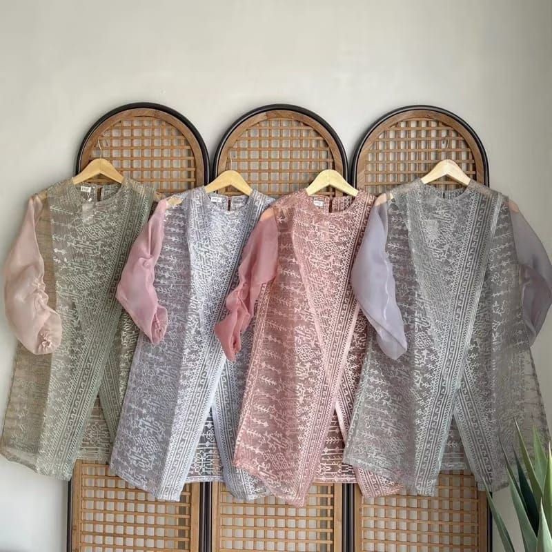 OUTER KARDIGAN NAGITA TILLE ETNIK SAPTO MIX ORGANZA Terbaru