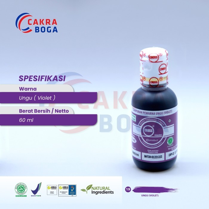 

Pewarna Makanan Cross 60 ml / Food Colouring - Rose Pink