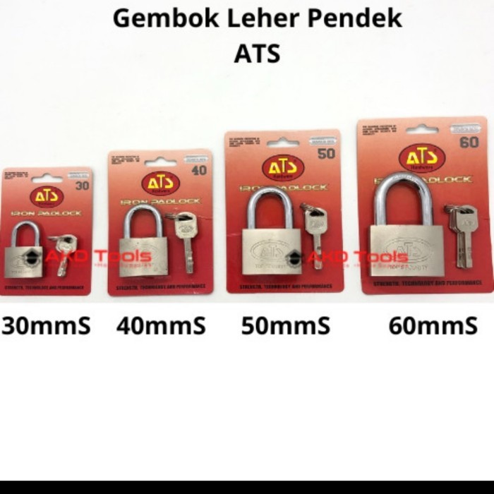 Gembok nekel ATS 50 pdk - Gembok Krum ATS 50 pdk - Gembok pagar ATS