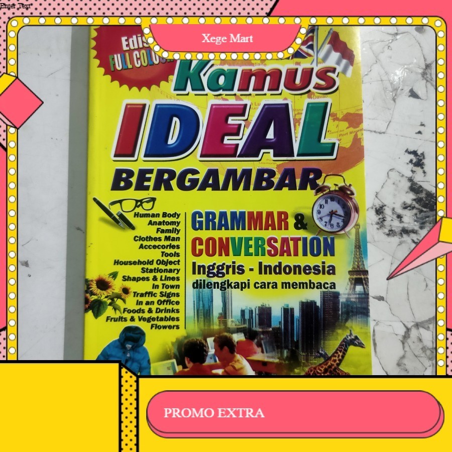 【XM08】COD Buku kamus bahasa Inggris ideal bergambar / Buku kamus bahasa inggris
