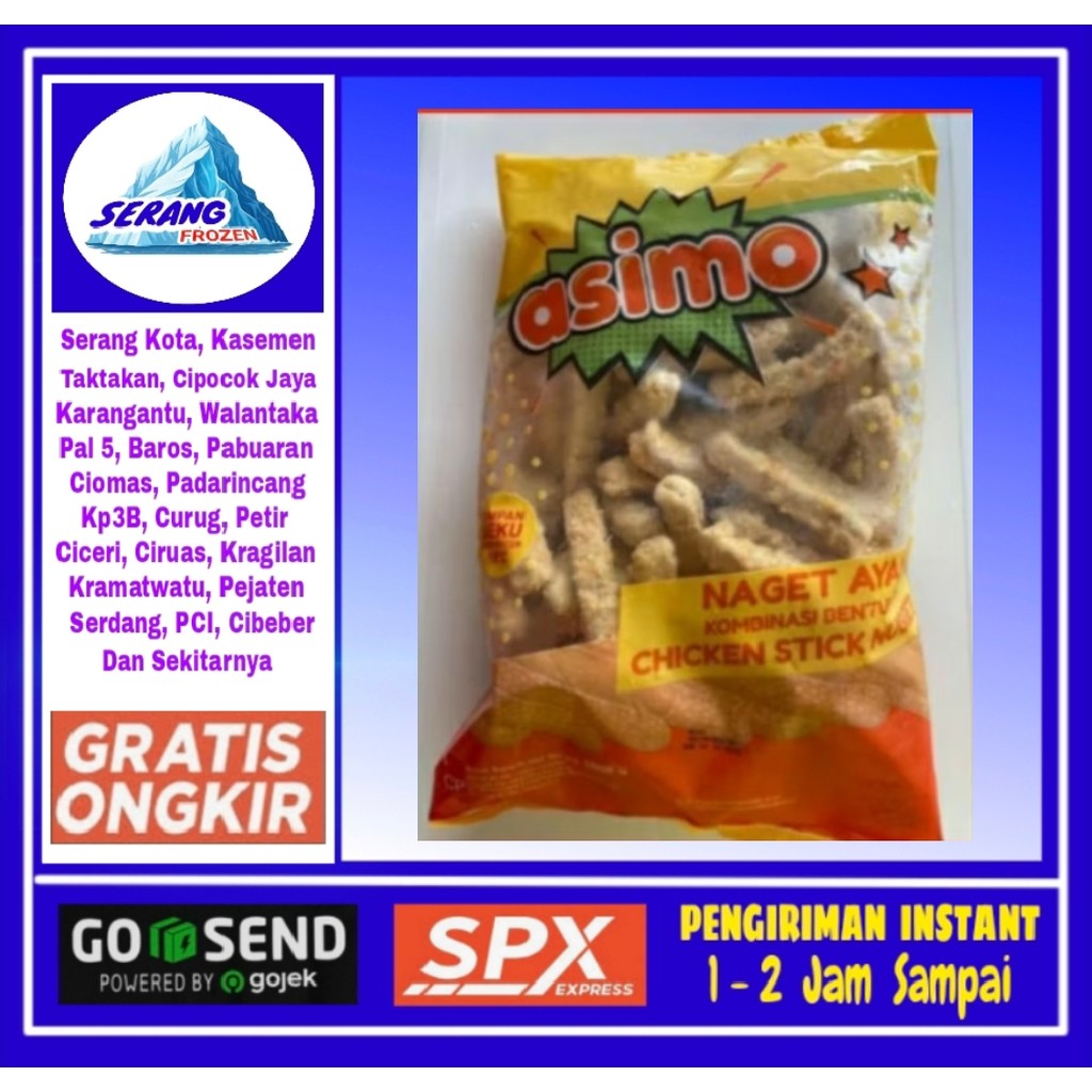 

Nugget Asimo Stick 1kg, Naget Asimo Serang Frozen