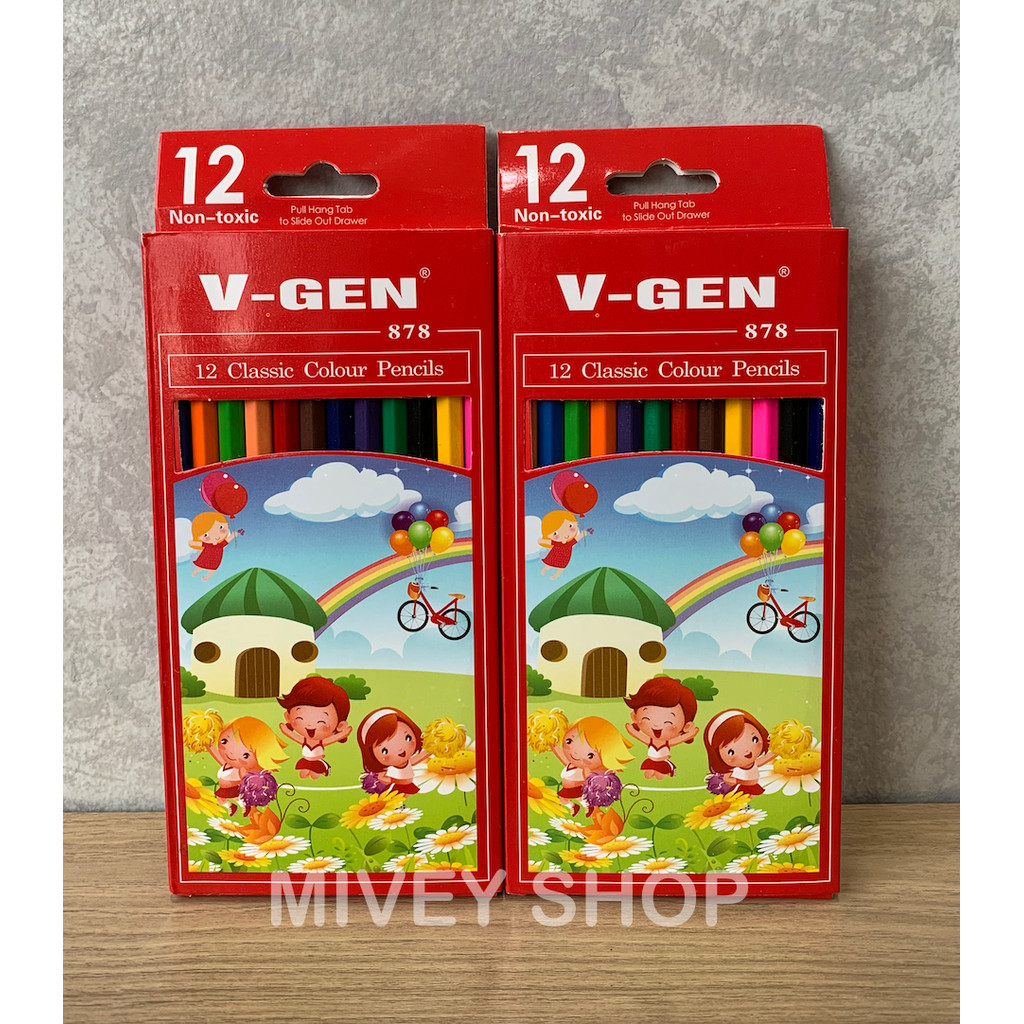 

Pensil Warna Panjang 12 Warna V-Gen 878