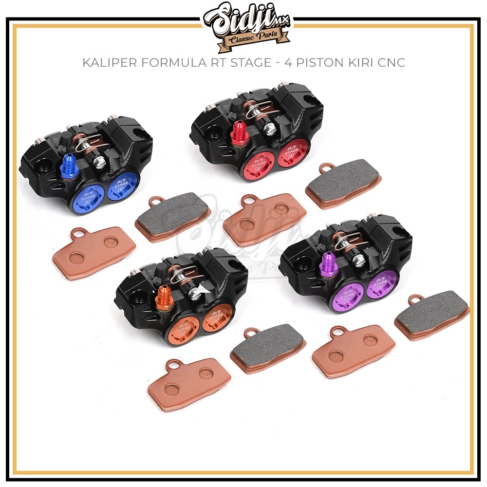 PUJEGANSHOP Kaliper Caliper Tracktion Formula 4 Piston CNC Universal