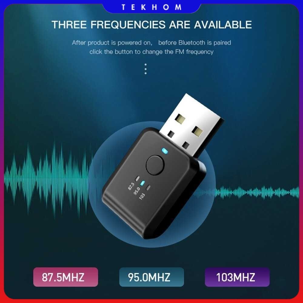 USB Dongle Car Bluetooth 5.1 FM Transmitter Adaptor - FM01