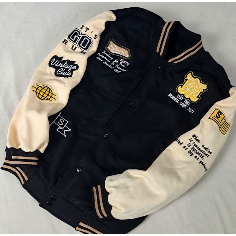 COD - Jaket Varsity Baseball Original Full Bordir - Jaket Bomber Varsity Original Premium Kamikaze -