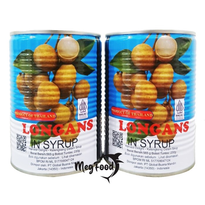 

Harvest Delight Canned Longan in Syrup / Longan Kaleng 565 gram