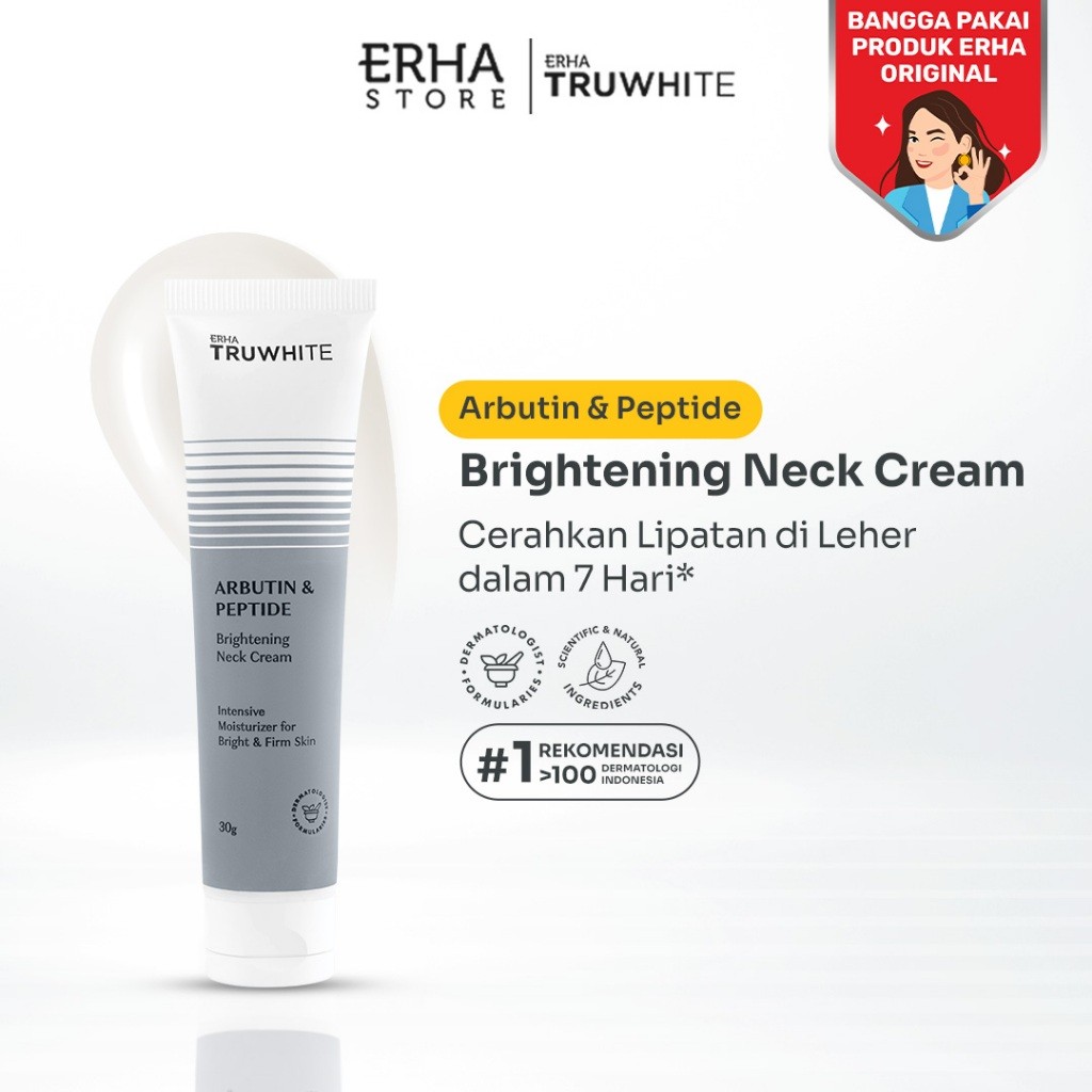 [CLEARANCE SALE] ERHA Truwhite Arbutin & Peptides Brightening Cream – Leher, Ketiak, Selangkangan