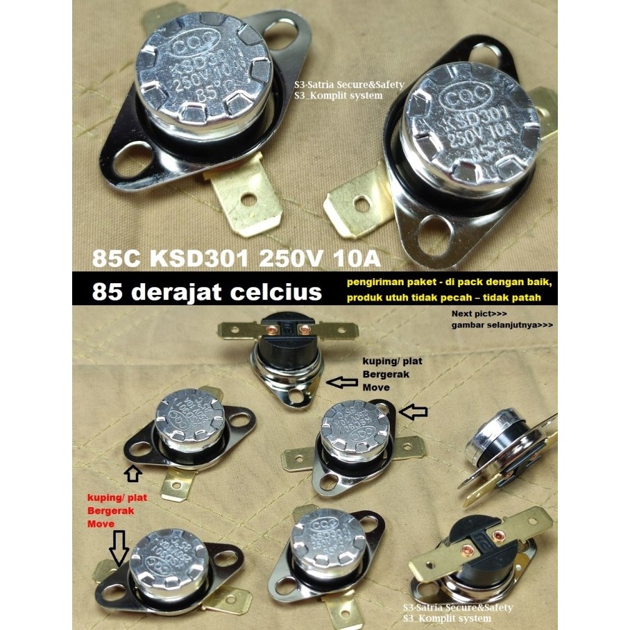 thermostat 85C KSD301 250V 10A termostat 85c Bimetal M Jar Magic com magiccom magicom  rice cooker p