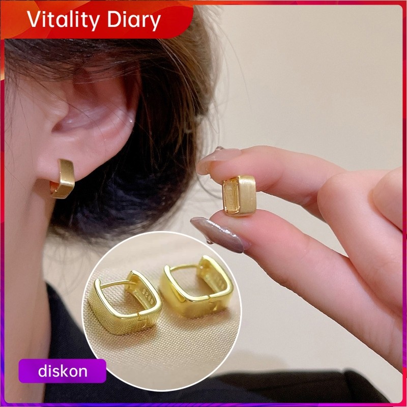 COD Anting-anting Geometris Berbentuk U Anting-anting Emas Desain Khusus Wanita Anting Korea Mewah