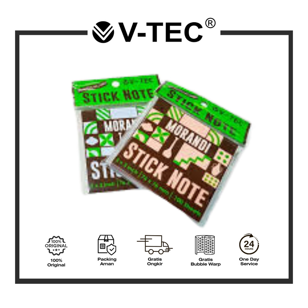 

V-TEC STICKY NOTE MEMO STICK/ KERTAS MEMO MIX WARNA SN 47676 MC/MRD