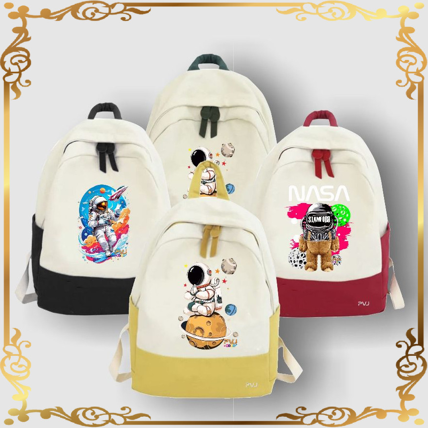 KHAFA Tas Ransel Anak Backpack Casual Big Astronomy NASA Unisex Fashion Kids 19 A1