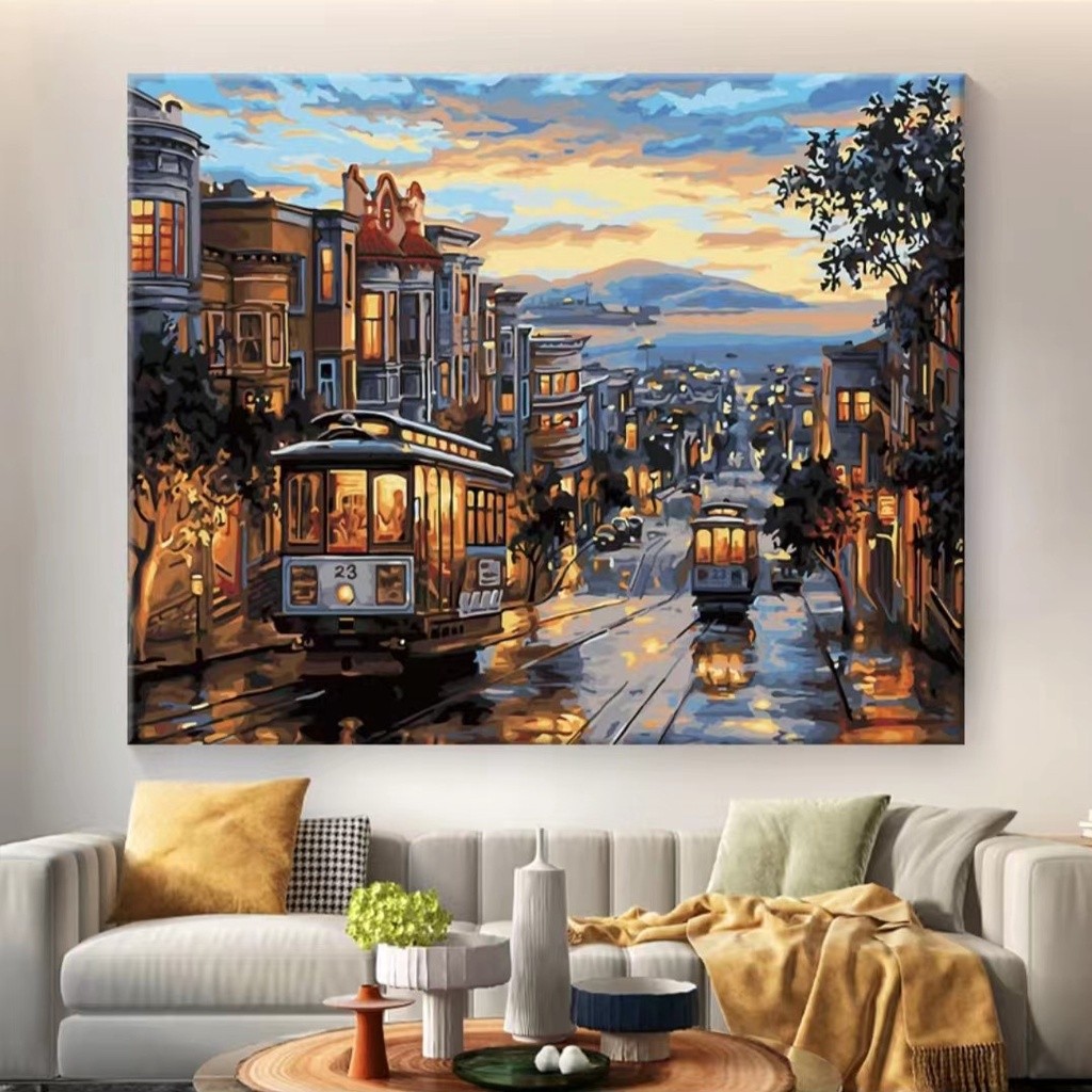 

TERLARIS DIY Painting Canvas Paint By Number kit Lukisan 40x50cm yy-04