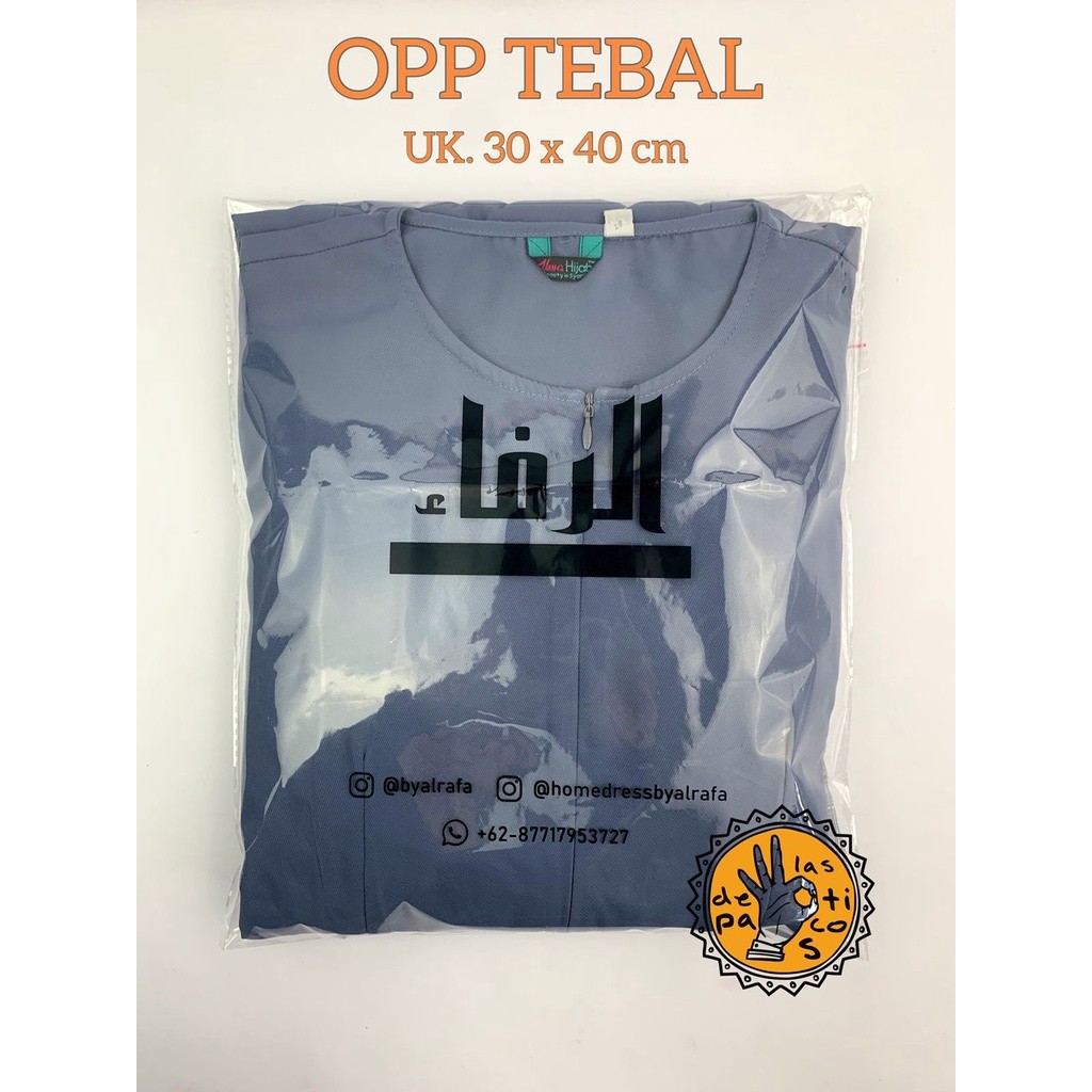 PLASTIK OPP TEBAL 30X40 DENGAN SABLON