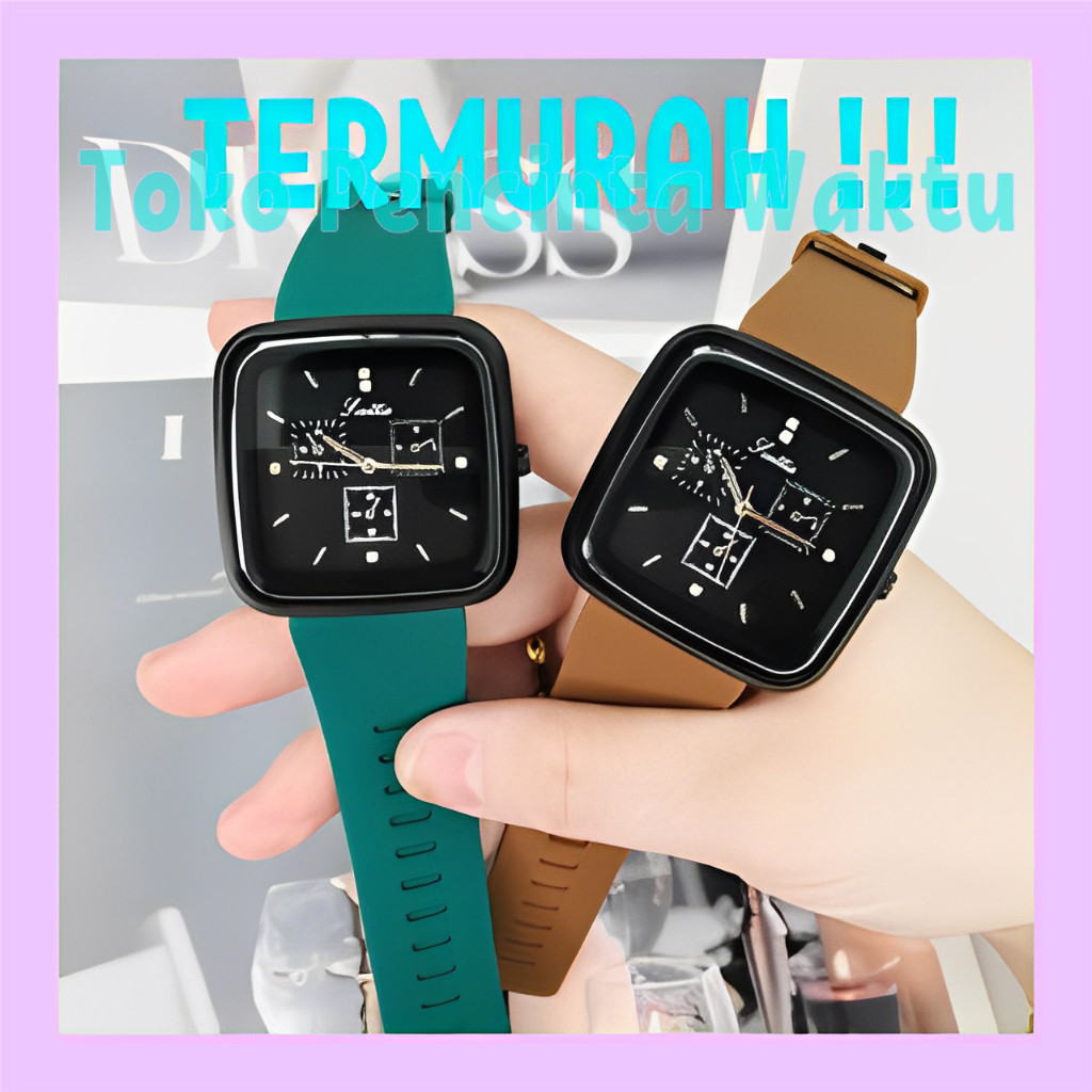 [TERBARU] WBS Jam Tangan Pria Wanita Sport Chrono Korea Fashion Quartz Silikon Rubber Analog Watch