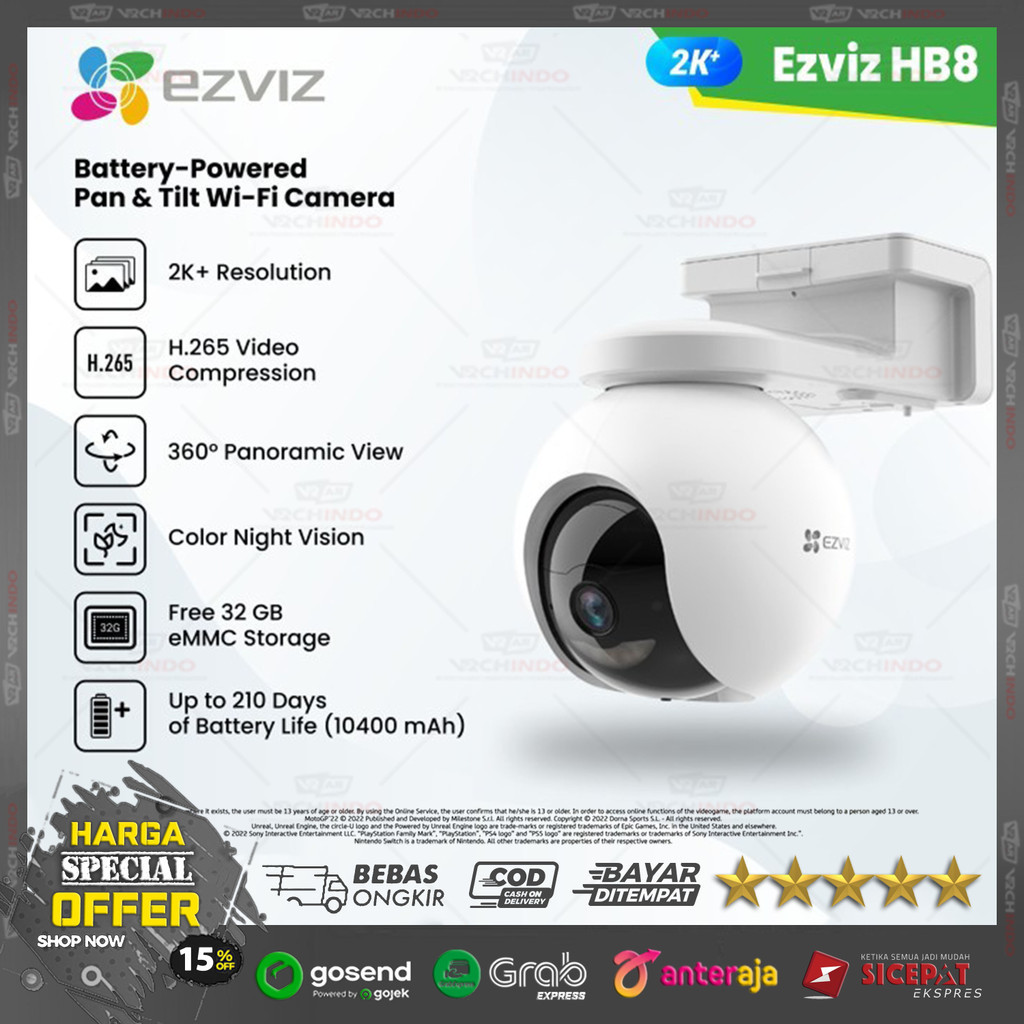 EZVIZ All Series 2MP / 3MP / 4MP / 5MP Resolution | CCTV Wireless PTZ - Night Vision 