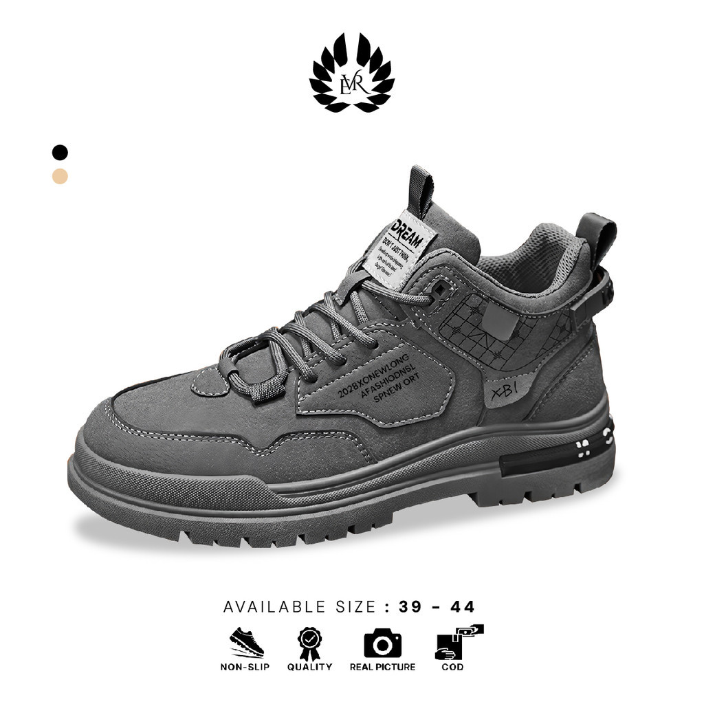 PROMO EVR Sepatu Pria Hiking Kasual Sneakers Anti Slip Sepatu Lari Olahraga Cowok LV0687