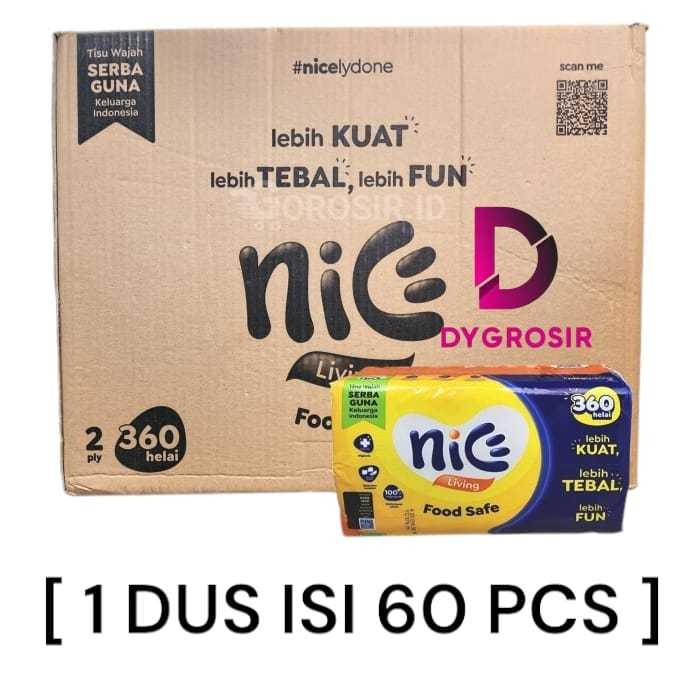 DY ~ GROSIR TISSUE NICE 180 / 360 SHEET HARGA 1 DUS TISSUE NICE 180 / 360 SHEET isi 60 PAX