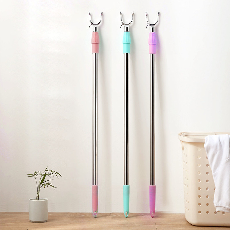 【BARANG SPOT】143cm Tongkat Gantungan Baju Stainless Galah Baju Tongkat Galah Jemuran Pakaian Alat Je