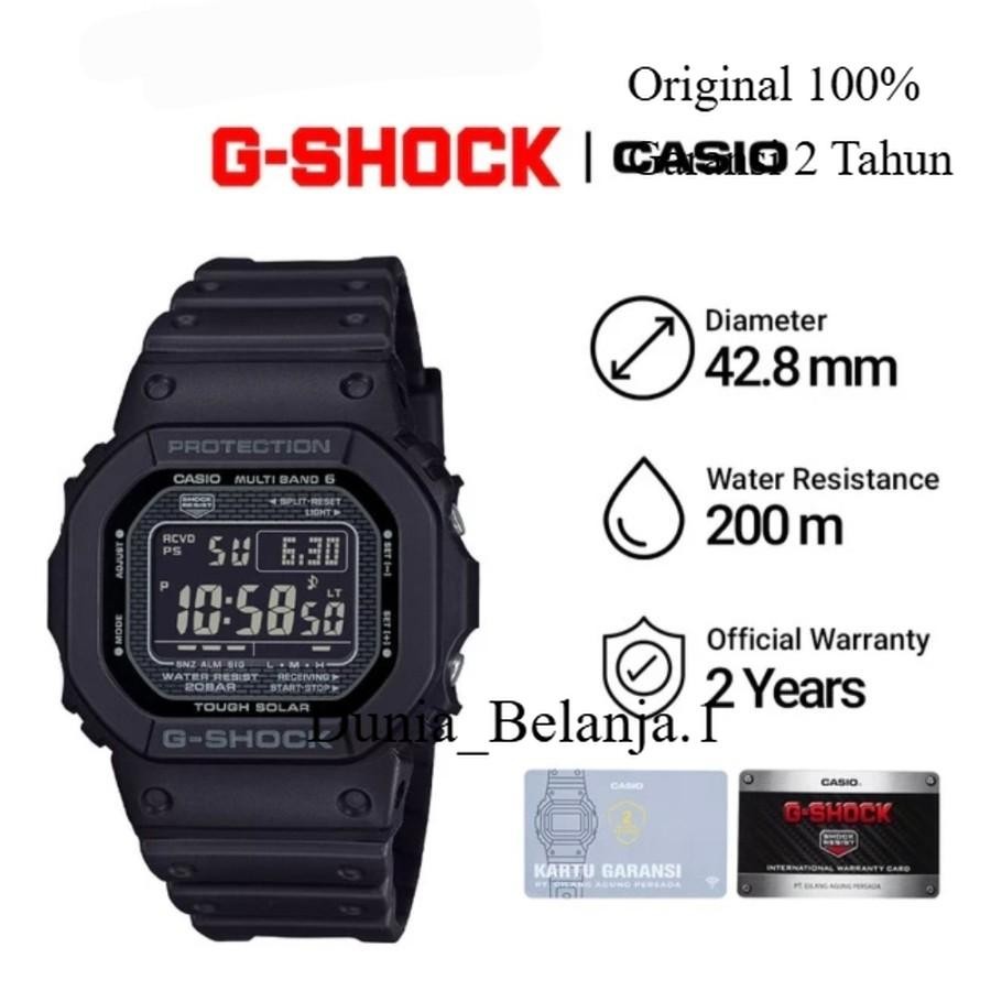 Original 100% Casio G-SHOCK GW-5000HS-1DR Jam Tangan Pria Digital GSHOCK GW-5000HS-1 GW5000HS Solar 