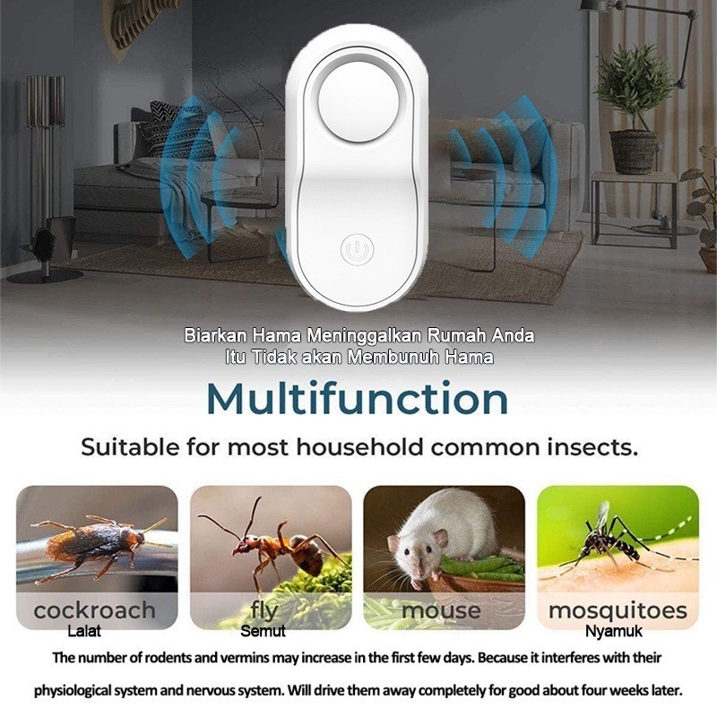 Speaker Pengusir Tikus Ultrasonic Alat Jebakan Tikus Listrik Otomatis Tanpa Racun Perangkap Pengusir
