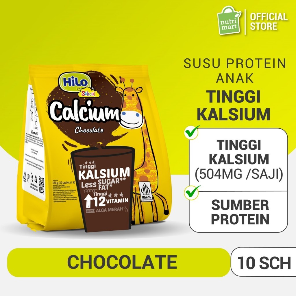 

New HiLo School Chocolate Gusset 350 gram (10 Sachet) - Susu Tinggi KalsiumPremium
