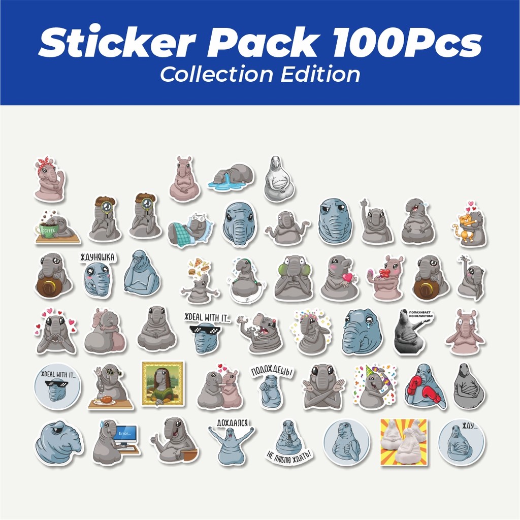 

Hot Stiker Kartun Homunculus loxodontus Lucu Anti Air Stikers Berperekat Waterproof Sticker Decal Buat Motor Helm Buku Journal Koper Casing HP Laptop Botol Minum