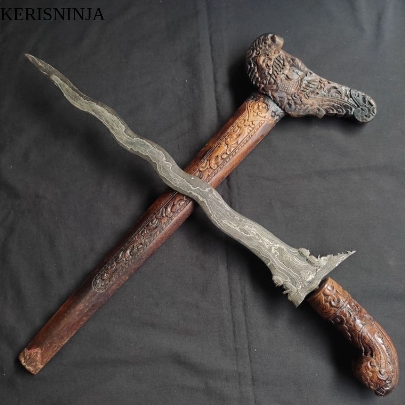 Keris Omyang Jimbe Luk 9 Pamor Pedaringan Kebak Tangguh Kamardikan Alusan NJ15