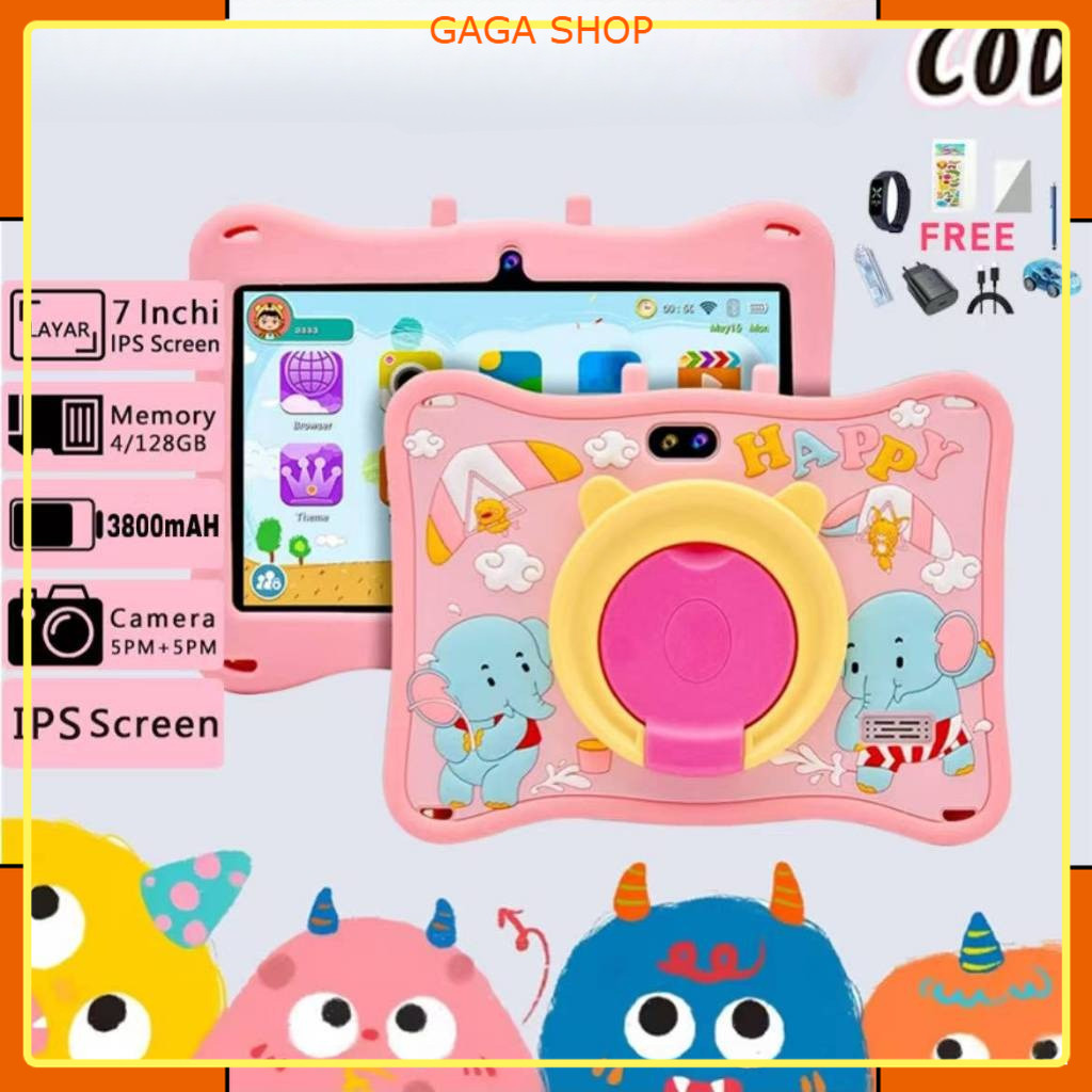 Tablet Antiradiasi Anak/Tablet Anak S12/Tablet Belajar Anak/Tablet Android Anak/Kids Tablet Study