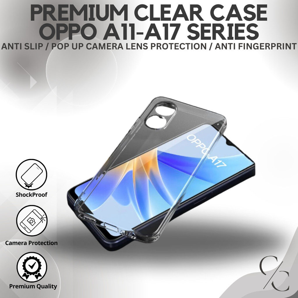 Clear Case Oppo A16 4G / A16K / A16E / A18 / A17 / A15 / A15S / A12E / A11K / A12 / A17K / A16S Prem