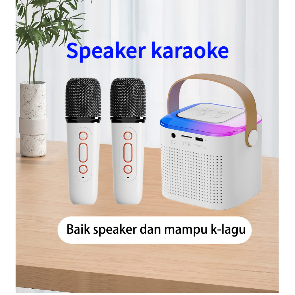 Speaker Bluetooth Karaoke Speaker Bluetooth 2 Mic 1 Set Wireless Karaoke Set Bluetooth 5.3