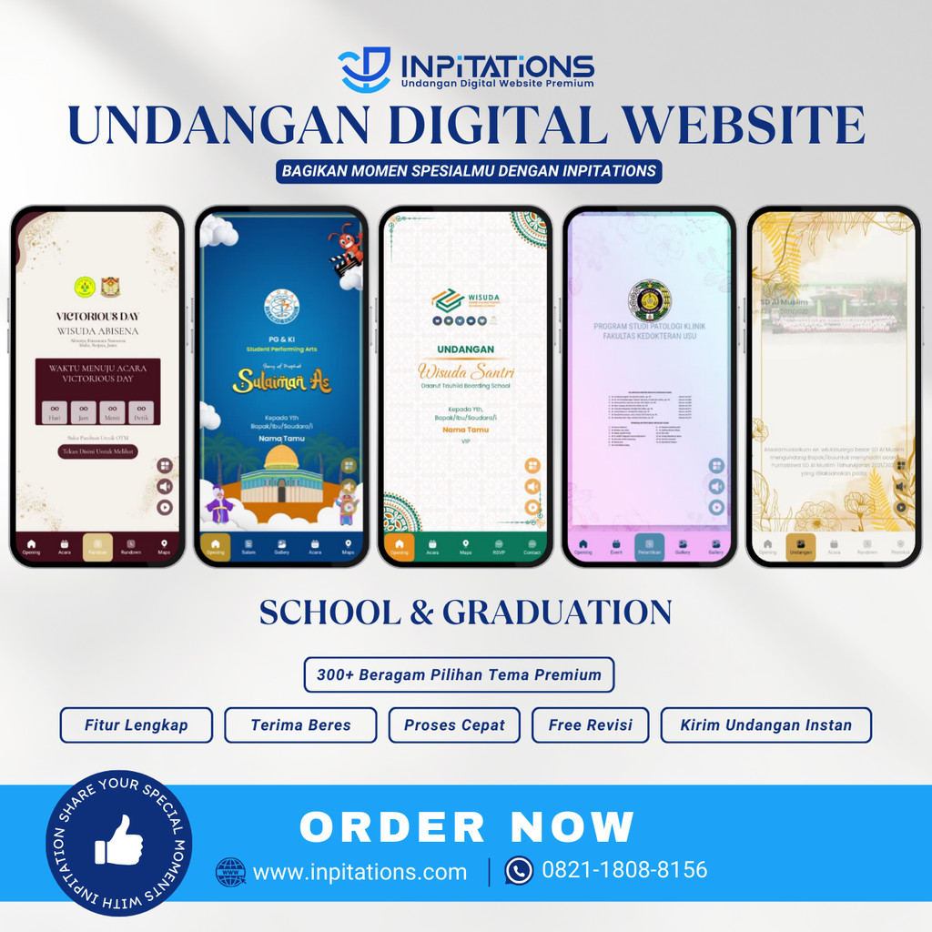 Undangan Website Digital Perpisahan Sekolah - Undangan Digital School & Graduation - Undangan Custom