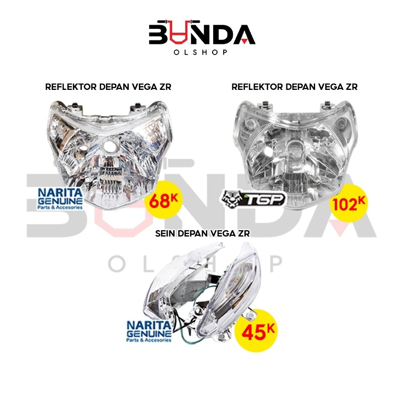 lampu depan vega zr / reflektor vega zr