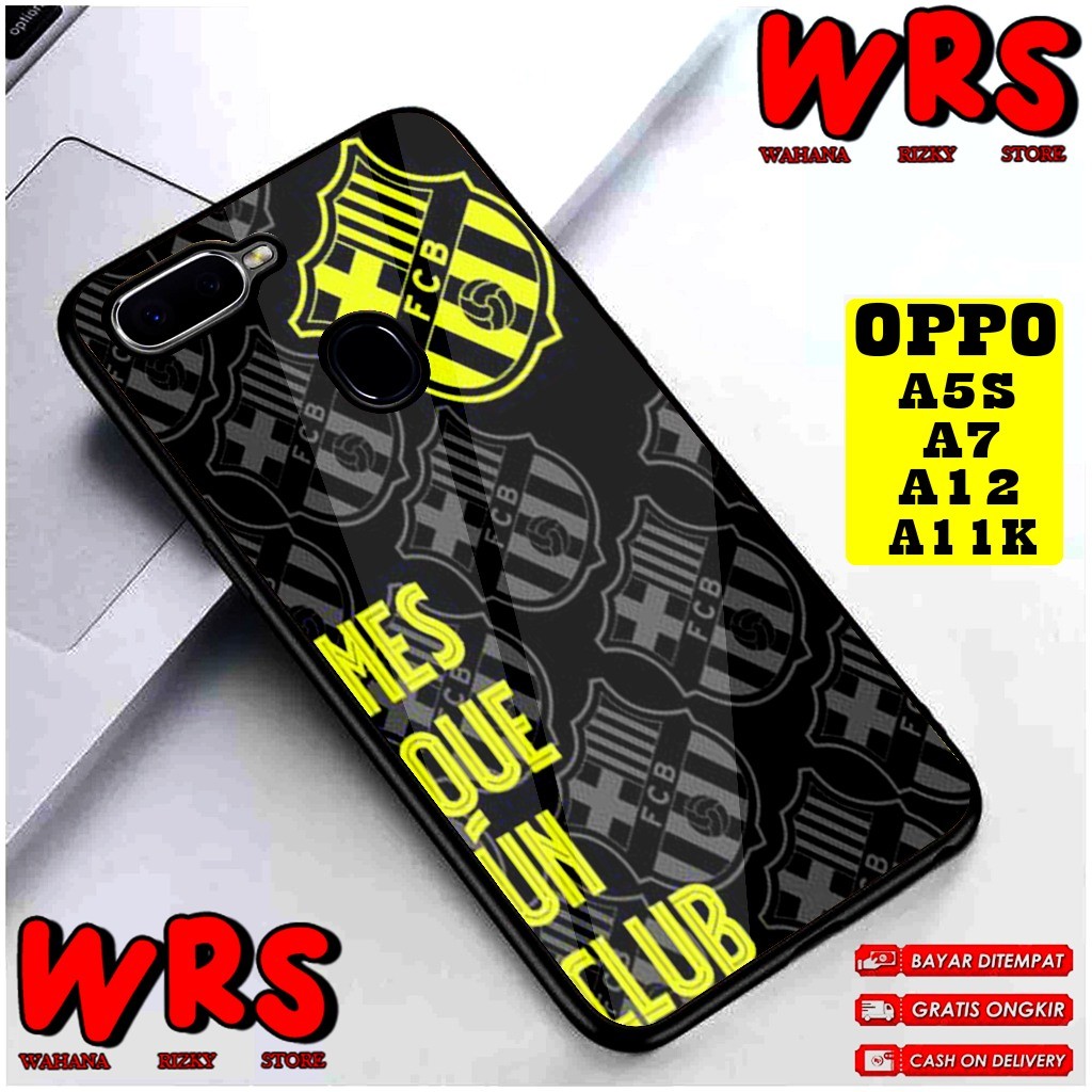 Skin Case  OPPO A3S A1K A5S A7 A11K A12 A5 A9 2020 Motif CLUB BOLA BARCELONA Case Karakter,Anime,Abs
