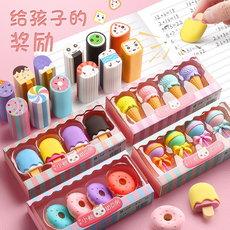

Penghapus Eraser Stip Karakter Lucu Bentuk Dessert Ice Cream Es Krim Donat
