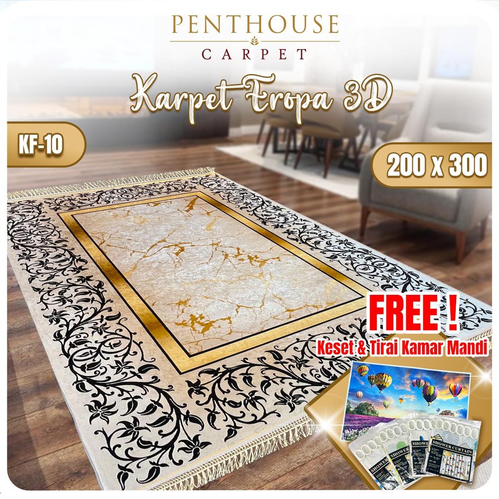 Karpet PENTHOUSE Karpet 3D Karpet Lantai Fantasi 200x300 cm / Karpet Modern / Minimalis FREE KESET B