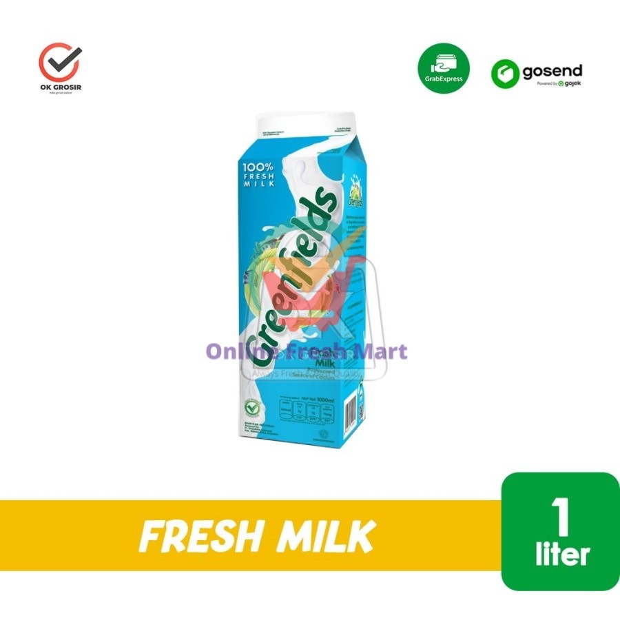 

Greenfields Susu UHT 100% FRESH MILK (1 Liter) KHUSUS GRAB & GOSEND - Online Fresh Mart Denpasar