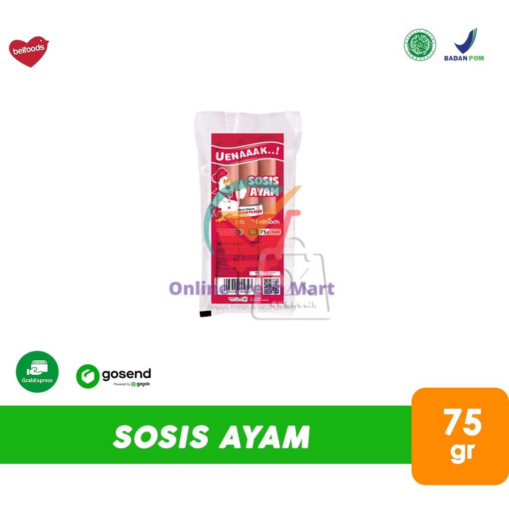 

Belfoods Uenaaak Sosis Ayam 75gr (KHUSUS INSTANT) - Fasyanita Denpasar