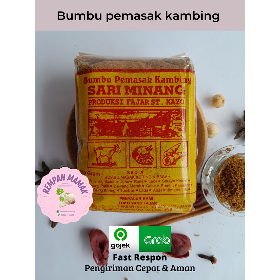 

New Arrival Bumbu Gulai Kambing 1KG / Bumbu Gulai Minang