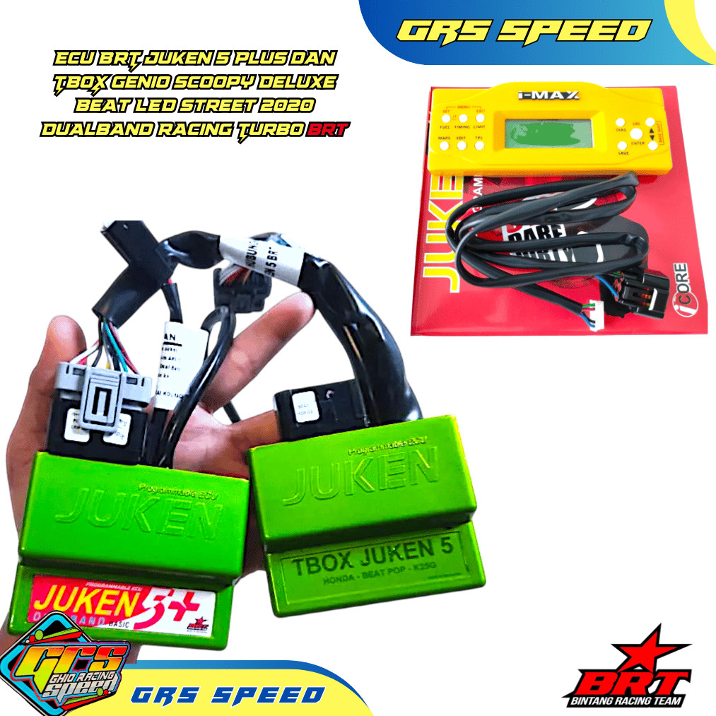 GRS Ecu BRT Juken 5 + Plus Dan T-BOX Genio Scoopy Deluxe Beat LED Street 2020 Dualband Racing Turbo