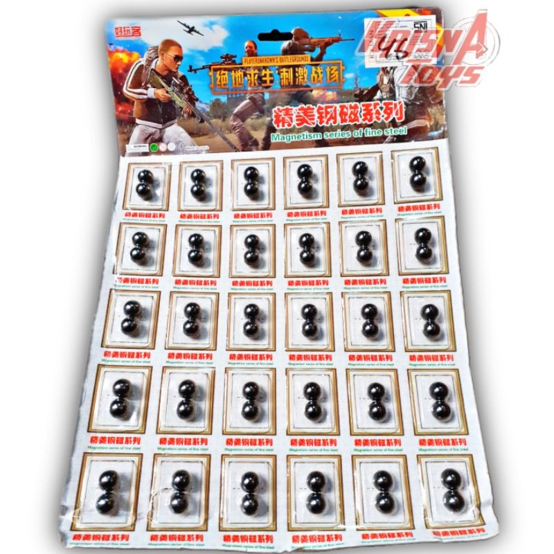 BISA COD MAINAN ANAK MAGNET BULAT BENTUK KELERENG isi 60pcs/Lembar SNI MURAH