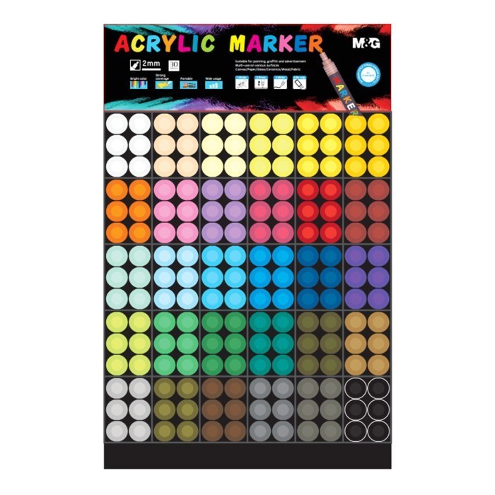 

Spidol Acrylic Marker Set M&G APL976D0 Isi 30 Warna