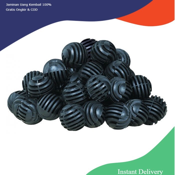 Media Filter Aquarium BIO BALL BioBall Filter Bio Ball Bulat - 50 Pcs