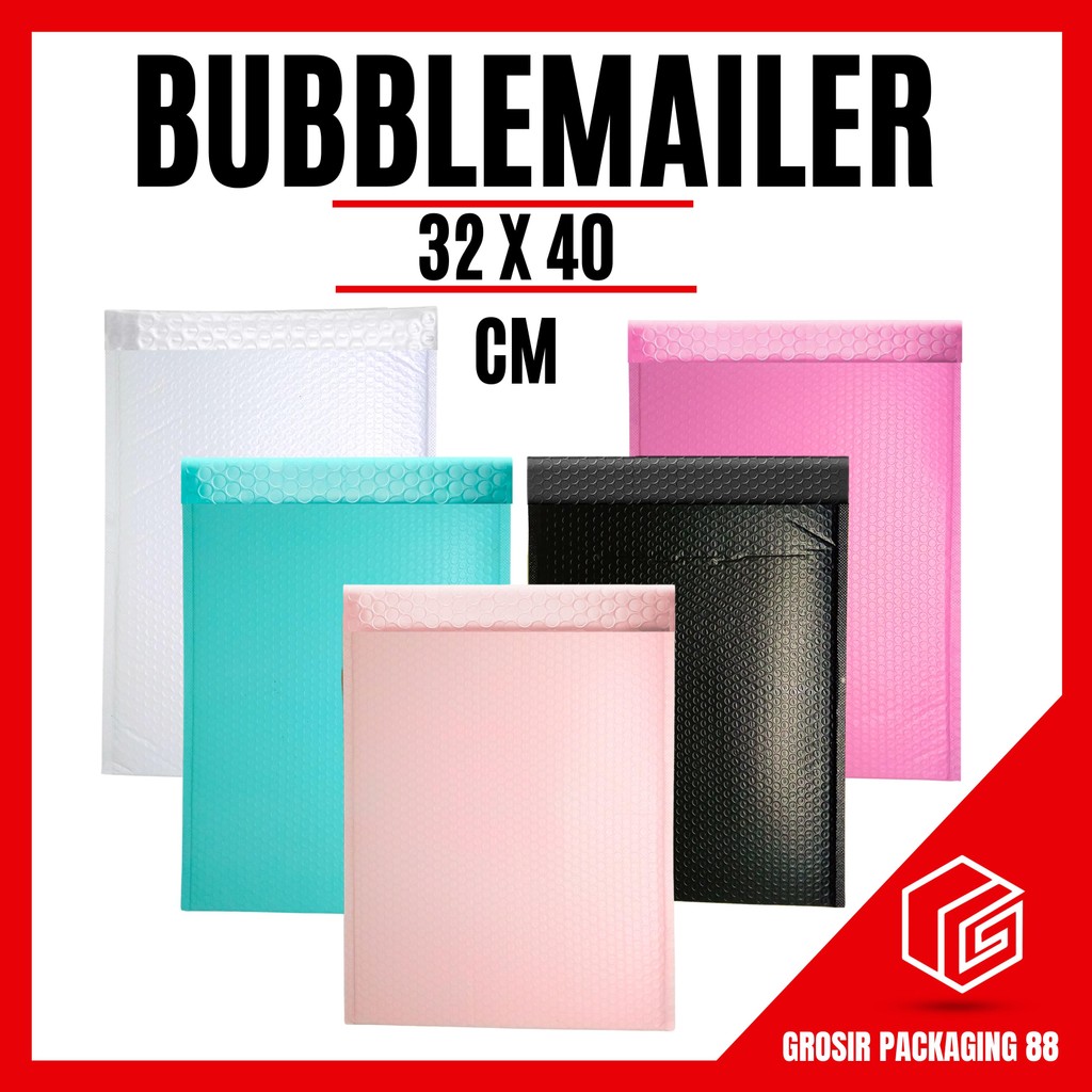 

Amplop Bubble Mailer 32x40 Cream Putih Hitam Pink Tosca Polybubble Bubblemailer Packing Online Shop