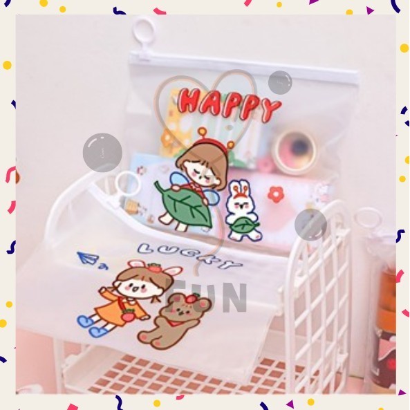 

FF Pouch Zip Lock Kosmetik Transparan Tas Karakter Girl Perempuan Plastik Zipper Alat Tulis S-PO005