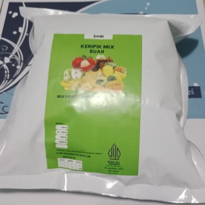 

keripik mix buah crispy premium kemasan 1 kg