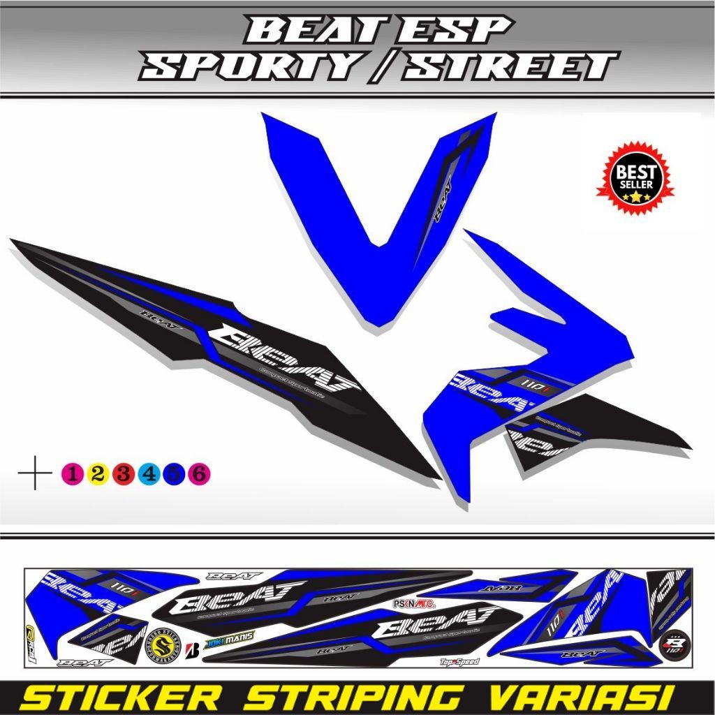 Striping variasi lis motor beat esp 2017/ stiker beat street 2018/ variasi VARIASI LIST