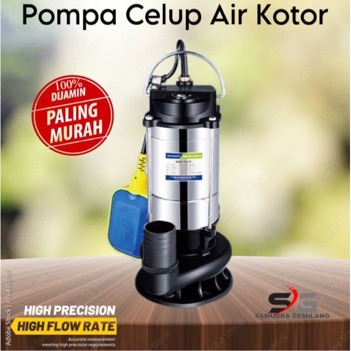 Pompa celup air kotor 4" Otomatis Kuras Banjir air kotor submersible