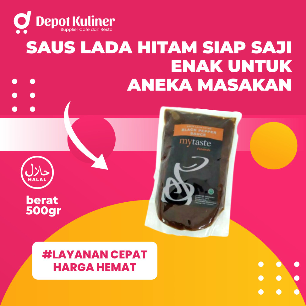 

My Taste Blackpepper 500gr / Saus Lada Hitam Mytaste/ Blackpaper Saos