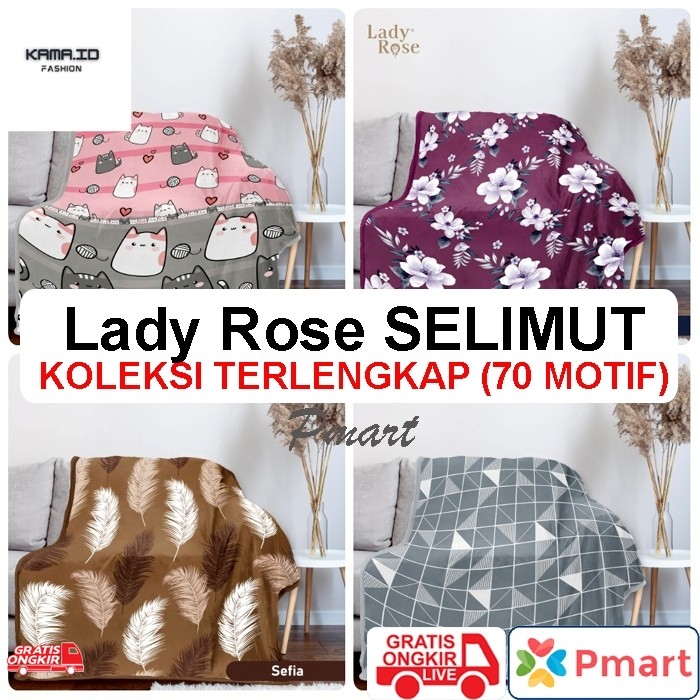 Selimut Nyaman / SELIMUT LADY ROSE 160x200 / LADY ROSE SELIMUT / BLANKET LADY ROSE